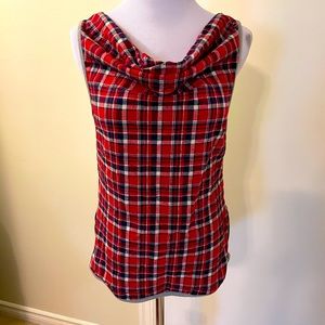 Ksubi plaid cowl tank top